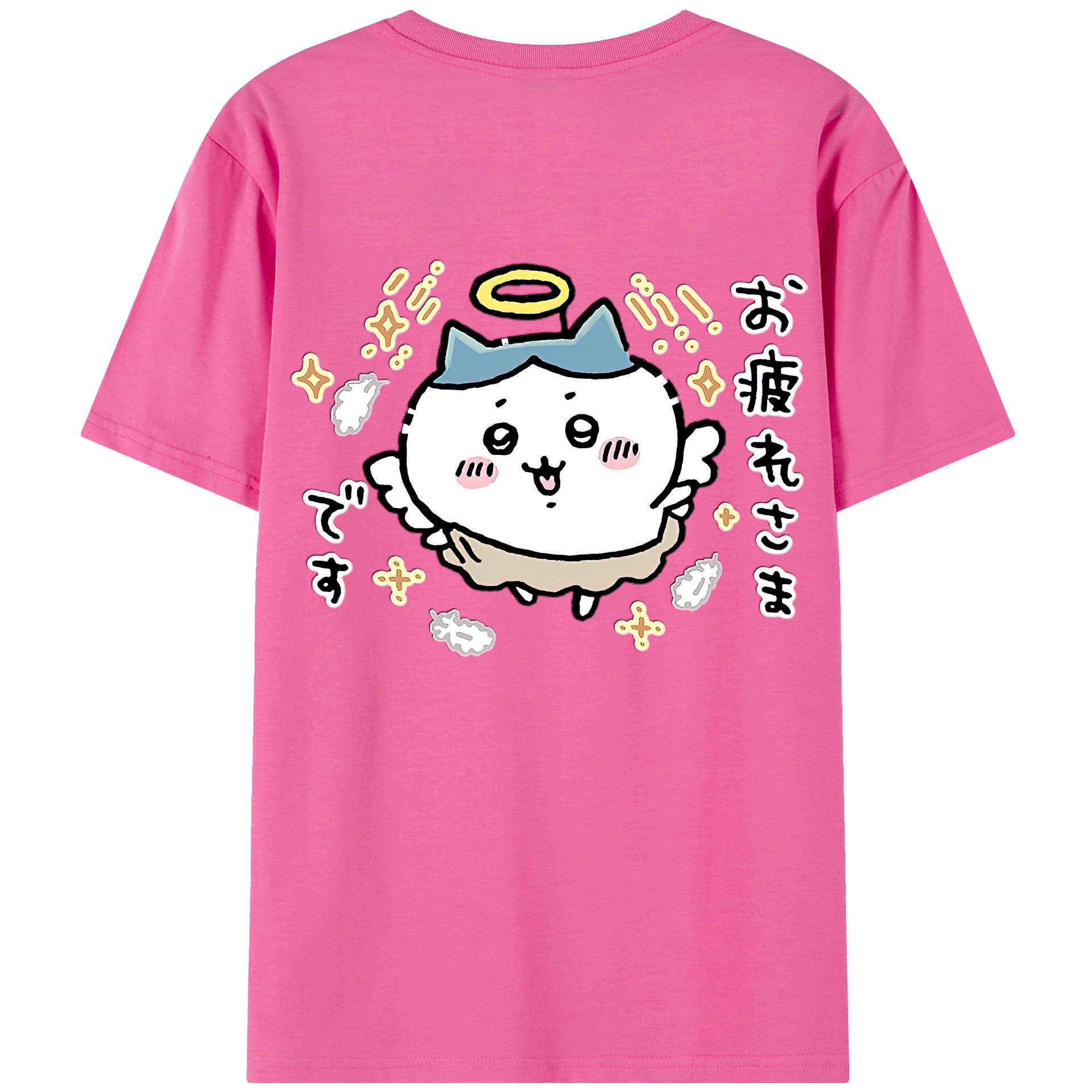 （画像用） ちいかわ ハチワレ Chii-kawa hachiware レディース半袖Tシャツ(バックプリント)